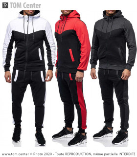 Survêtement sport sweat à capuche et pantalon