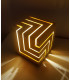 The Cube C13 - Lampe Déco en Bois Exotique