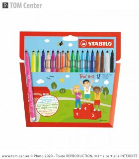 Feutre 12 couleurs STABILO power max