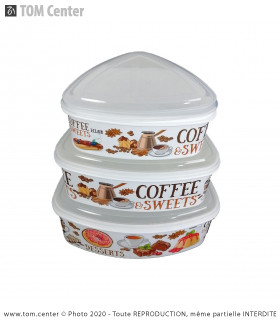 Lot de 3 boites Alimentaire